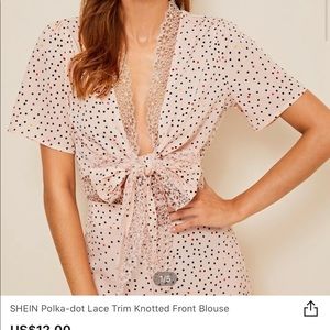 Shein Polka Dot Lace Matching Set